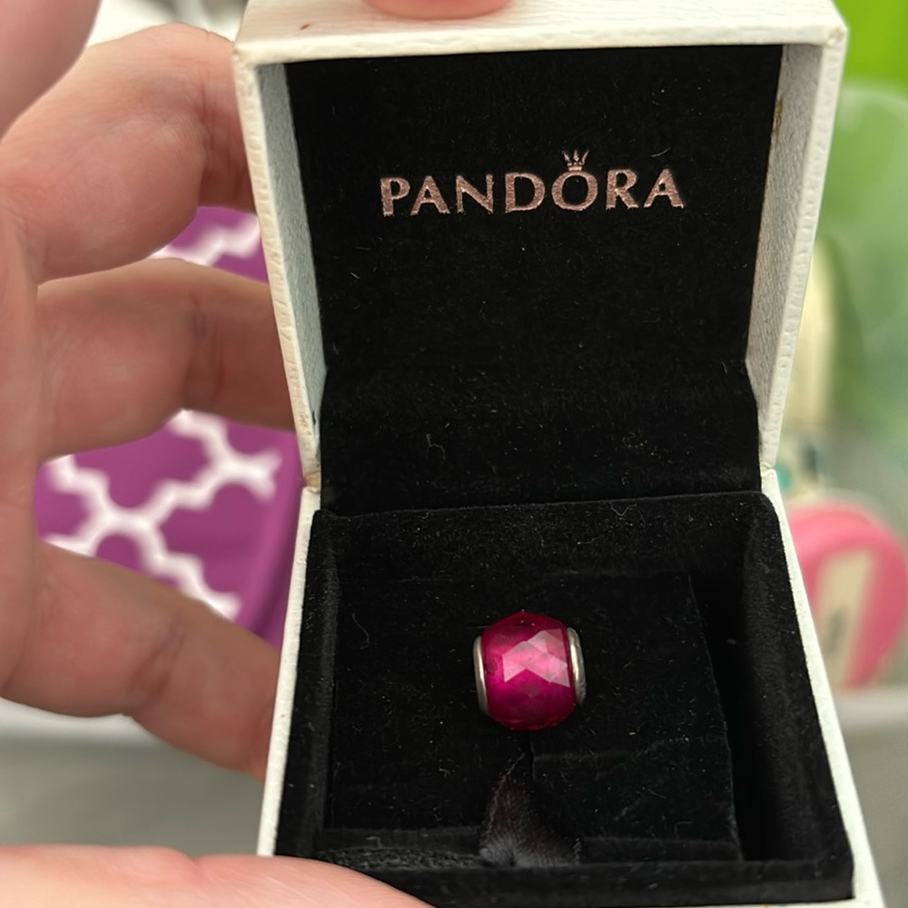 Pink pandora bead